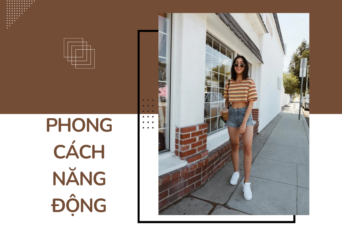 kết hợp chiếc quần ngắn thể thao với áo tank top hoặc áo croptop